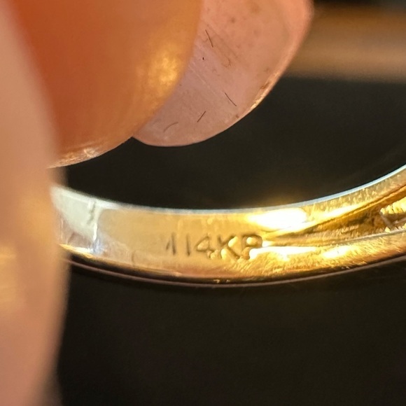 Genuine 14K Ruby & Diamond Ring - Size 6.5 - Vintage - Picture 11 of 12